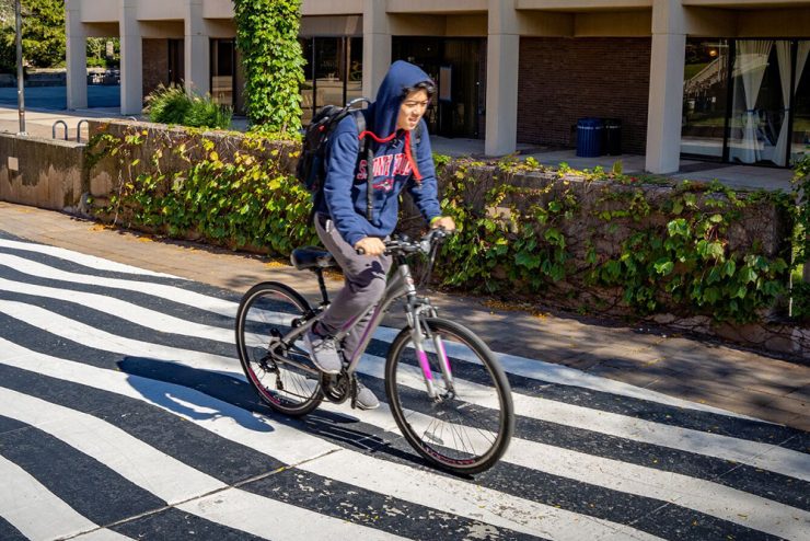 Campus biker