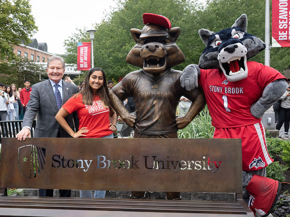 Landing wolfie statue