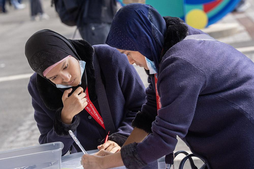 Voter registration drive at the SAC Plaza